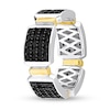 Thumbnail Image 2 of Eternally Bonded Men's 1.50 CT. T.W. Black Diamond Collar Station Band in 14K Two-Tone Gold