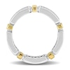 Eternally Bonded Men's 0.96 CT. T.W. Diamond Collar Station Band in 14K Two-Tone Gold