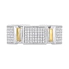 Thumbnail Image 4 of Eternally Bonded Men's 0.96 CT. T.W. Diamond Collar Station Band in 14K Two-Tone Gold