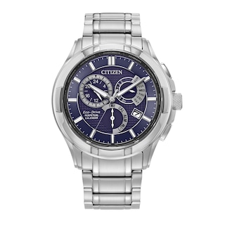 Men's Citizen Eco-Drive® PCAT Chronograph Watch with Blue Dial (Model: BL8160-58L)