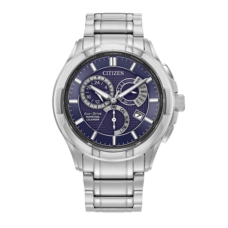 Men's Citizen Eco-Drive® PCAT Chronograph Watch with Blue Dial (Model: BL8160-58L)|Peoples Jewellers