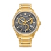 Thumbnail Image 0 of Men's Citizen Eco-Drive® PCAT Diamond Accent Gold-Tone Chronograph Watch with Grey Dial (Model: BL8172-59H)