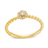 Circle of Gratitude® Collection 0.05 CT. T.W. Diamond Braided Frame Ring in 10K Gold