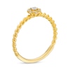 Thumbnail Image 2 of Circle of Gratitude® Collection 0.05 CT. T.W. Diamond Braided Frame Ring in 10K Gold