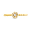 Thumbnail Image 3 of Circle of Gratitude® Collection 0.05 CT. T.W. Diamond Braided Frame Ring in 10K Gold