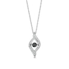 Thumbnail Image 0 of Unstoppable Love™ 0.25 CT. T.W. Black and White Diamond Open Flame Pendant in Sterling Silver