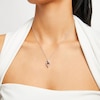 Thumbnail Image 1 of Unstoppable Love™ 0.25 CT. T.W. Black and White Diamond Open Flame Pendant in Sterling Silver