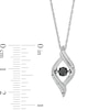 Unstoppable Love™ 0.25 CT. T.W. Black and White Diamond Open Flame Pendant in Sterling Silver