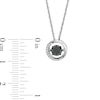 Thumbnail Image 2 of Unstoppable Love™ 0.50 CT. T.W. Black and White Diamond Open Circle Frame Pendant in Sterling Silver