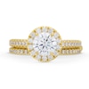 Thumbnail Image 3 of 2.00 CT. T.W. Certified Lab-Created Diamond Frame Bridal Set in 18K Gold (F/VS2)