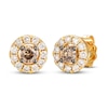 Le Vian® 0.40 CT. T.W. Chocolate Diamond® and Nude Diamond™ Frame Stud Earrings in 14K Honey Gold™