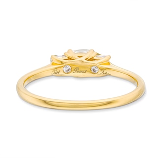 0.50 CT. T.W. Princess-Cut Certified Lab-Created Diamond Past Present Future® Engagement Ring in 14K Gold (F/SI2