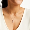 Unstoppable Love™ 0.40 CT. T.W. Black and White Diamond Elongated Flame Pendant in Sterling Silver