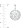 Thumbnail Image 1 of Men's 0.25 CT. T.W. Diamond Khanda Necklace Charm in 10K White Gold