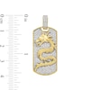 Thumbnail Image 1 of Men's 1.00 CT. T.W. Diamond Dragon Dog Tag Necklace Charm in 10K Gold