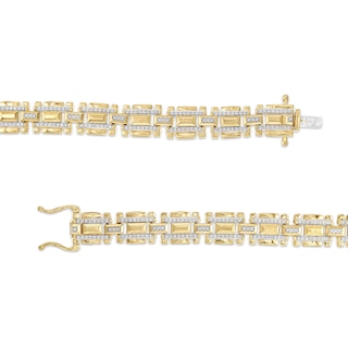 Men's 1.00 CT. T.W. Diamond Links Bracelet in 10K Gold - 8.5"