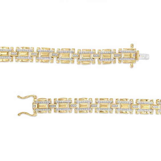 Men's 1.00 CT. T.W. Diamond Links Bracelet in 10K Gold - 8.5"