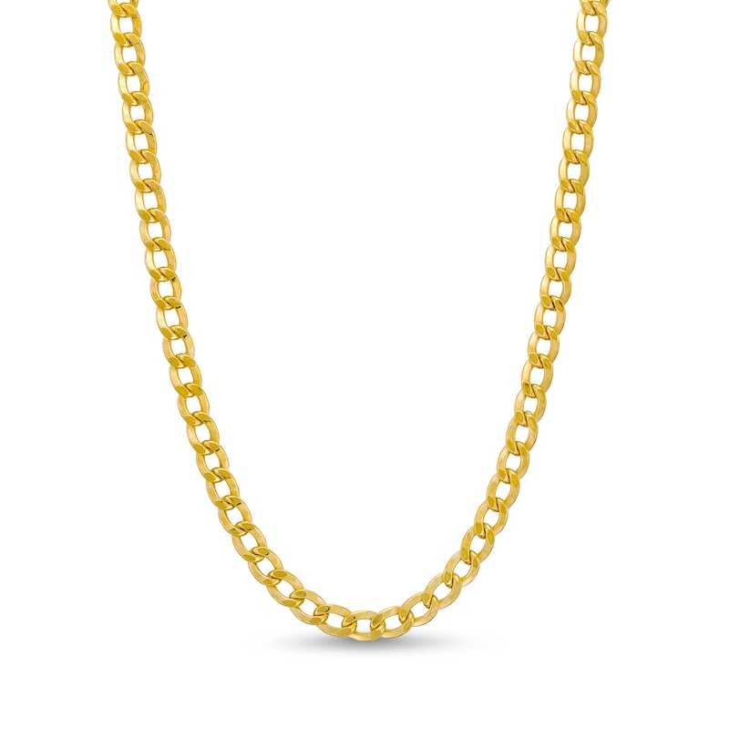 Men's 4.6mm Curb Chain Necklace in Hollow 10K Gold - 22"