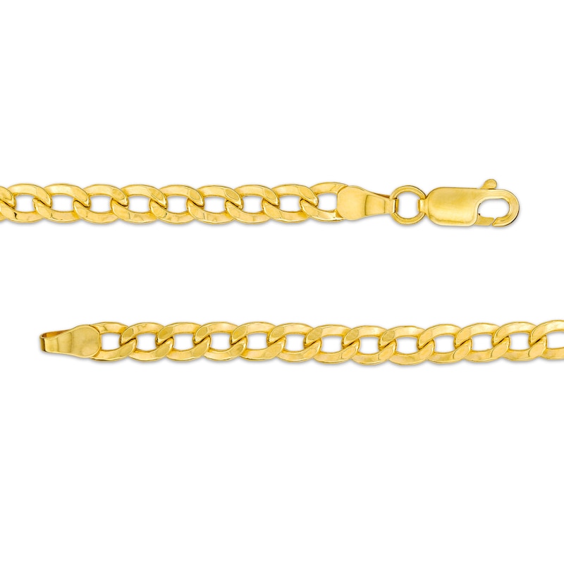 Men's 4.6mm Curb Chain Necklace in Hollow 10K Gold - 22"
