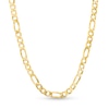 Men's 6.2mm Figaro Link Chain Necklace in Hollow 10K Gold - 22"