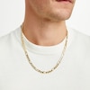 Men's 6.2mm Figaro Link Chain Necklace in Hollow 10K Gold - 22"