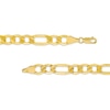 Men's 6.2mm Figaro Link Chain Necklace in Hollow 10K Gold - 22"