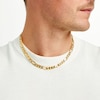Thumbnail Image 1 of Men's 7.6mm Figaro Link Chain Necklace in Hollow 10K Gold - 24"