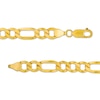 Thumbnail Image 2 of Men's 7.6mm Figaro Link Chain Necklace in Hollow 10K Gold - 24"