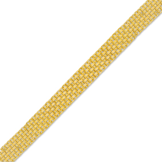 6.0mm Bismark Link Multistrand Bracelet in Solid 18K Gold - 7.25"