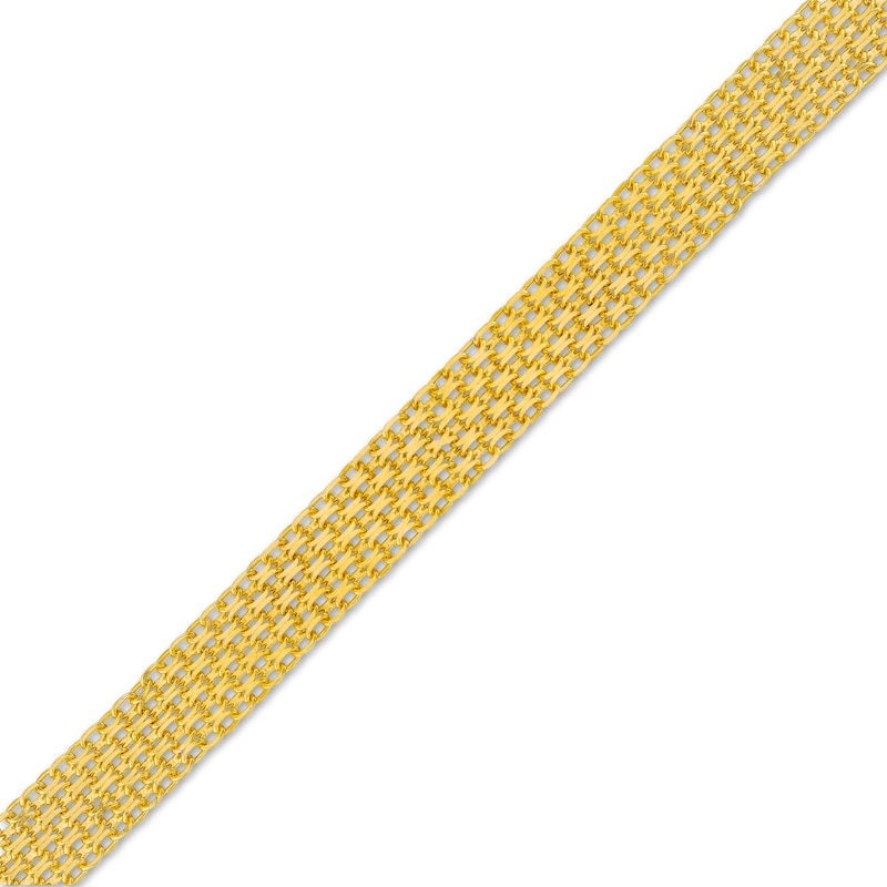 6.0mm Bismark Link Multistrand Bracelet in Solid 18K Gold - 7.25"|Peoples Jewellers