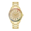 Bulova Phantom Rainbow Crystal Accent Gold-Tone Watch with Champagne Dial (Model: 97A179)