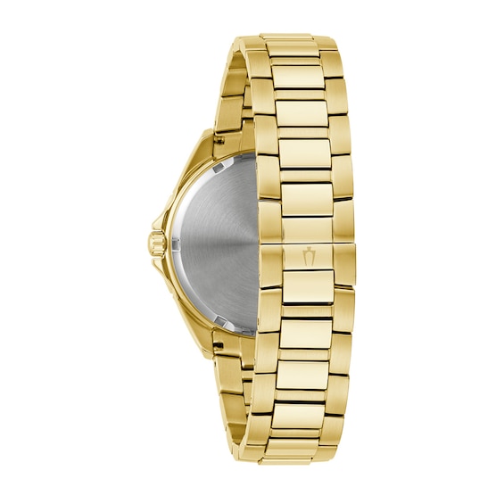 Bulova Phantom Rainbow Crystal Accent Gold-Tone Watch with Champagne Dial (Model: 97A179)