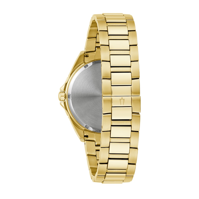 Bulova Phantom Rainbow Crystal Accent Gold-Tone Watch with Champagne Dial (Model: 97A179)|Peoples Jewellers