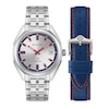 Thumbnail Image 1 of Men's Bulova Jet Star Interchangeable Strap Watch with Red and Blue Accent Dial (Model: 96K112)