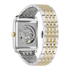 Thumbnail Image 2 of Men's Bulova Sutton Two-Tone Watch with Rectangular White Dial and Skeleton Heart (Model: 98A308)