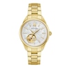 Thumbnail Image 0 of Ladies' Bulova Sutton Gold-Tone Watch with Mother-of-Pearl Dial and Skeleton Heart (Model: 97L172)