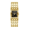 Thumbnail Image 0 of Ladies' Bulova Quadra Marc Anthony Diamond Accent Gold-Tone Watch with Black Square Dial (Model: 97P167)