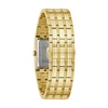Thumbnail Image 2 of Ladies' Bulova Quadra Marc Anthony Diamond Accent Gold-Tone Watch with Black Square Dial (Model: 97P167)