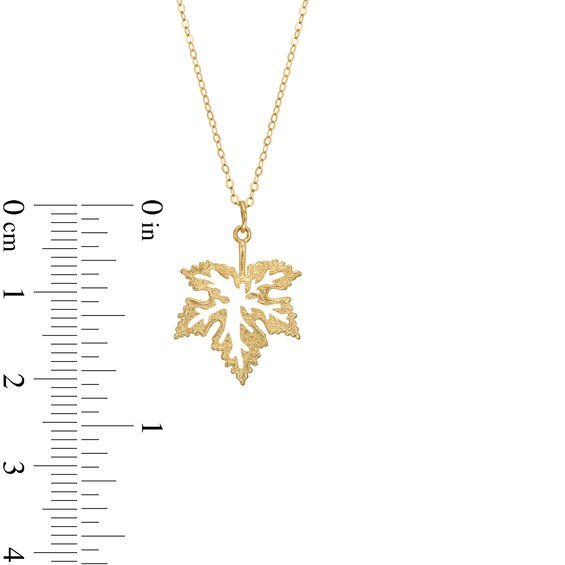 Maple Leaf Pendant in 10K Gold