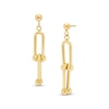 Thumbnail Image 1 of Stirrup Link Drop Earrings in Hollow 14K Gold