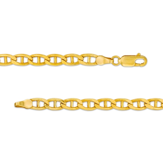 Men's 4.9mm Mariner Link Bracelet in Hollow 10K Gold - 8.5"