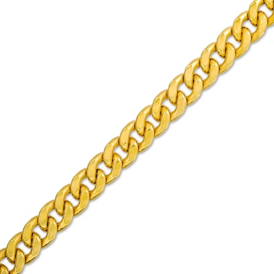 Men's 5.4mm Curb Link Bracelet in Hollow 10K Gold - 8.5"