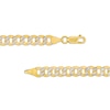 Thumbnail Image 2 of Men's 6.3mm Flat Curb Link Necklace in Hollow 10K Gold - 22"