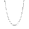 Men's Diamond-Cut 3.3mm Figaro Chain Necklace in Hollow 10K White Gold - 18"