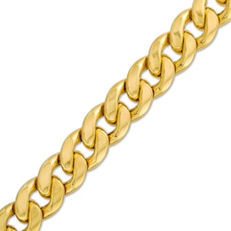Men's 9.2mm Cuban Curb Link Bracelet in Semi-Solid 10K Gold - 8.5&quot;
