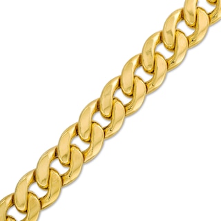 Men's 9.2mm Cuban Curb Link Bracelet in Semi-Solid 10K Gold - 8.5"