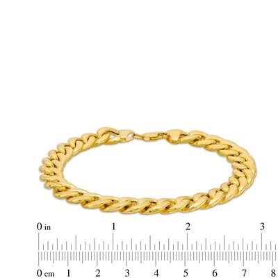 Men's 9.2mm Cuban Curb Link Bracelet in Semi-Solid 10K Gold - 8.5"