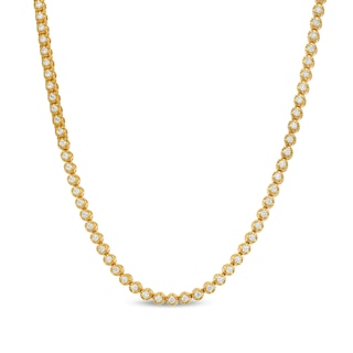 Men's 5.00 CT. T.W. Certified Lab-Created Diamond Tennis Necklace in 10K Gold (F/SI2) - 20"