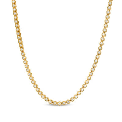 Men's 5.00 CT. T.W. Certified Lab-Created Diamond Tennis Necklace in 10K Gold (F/SI2) - 20"