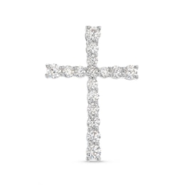 Men's 1.50 CT. T.W. Certified Lab-Created Diamond Cross Necklace Charm in 10K White Gold (F/SI2)